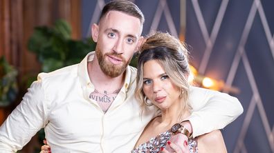 EMBARGO 9:30PM 18/2/2026 MAFS 2026 Dinner Party 2 fashion Bec and Danny