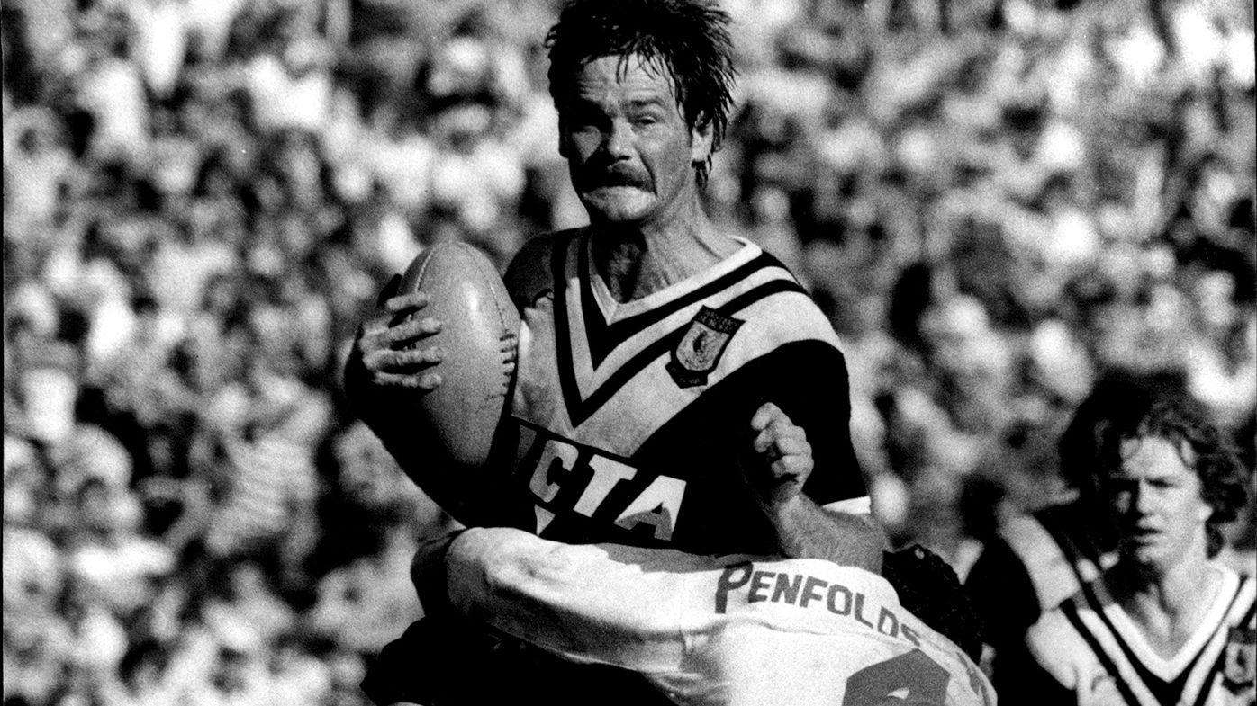 Bob Cooper in action for Wests in a semi final against St George in 1980.