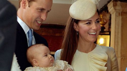 Prince Louis will wear a a replica lace and satin dress created for Queen Victoria’s eldest child, 177 years ago, like his older siblings. Picture: Getty