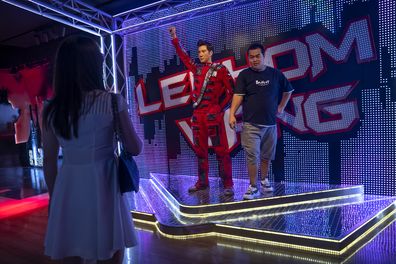 a figure of American Chinese-language pop singer Wang Leehom at Madame Tussaud's in Beijing, Tuesday, Aug. 31, 2021. 