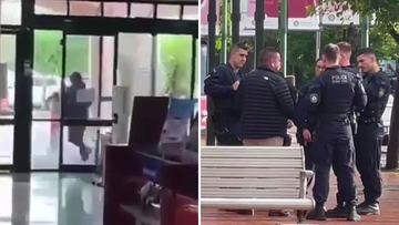 One man has been charged and another is still on the run after an alleged armed robbery at jewellery store in Sydney&#x27;s south-west.