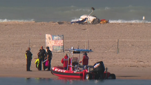 Crash site at Long Bay, near Goolwa South,