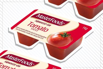 9PR: MasterFoods Tomato Sauce 14g Squeeze On Packets, 100 Pack