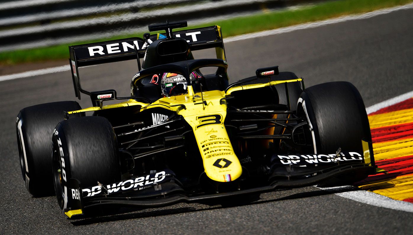 Daniel Ricciardo on his way to fourth place in the Belgian Grand Prix.