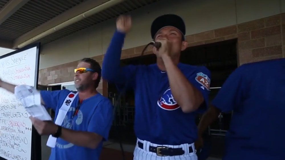 MLB player sings his way into new teammates' hearts