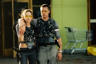 Brad Pitt and Angelina Jolie on Mr and Mrs Smith.