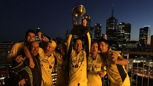 Aussie cricket team still partying at dawn in Melbourne