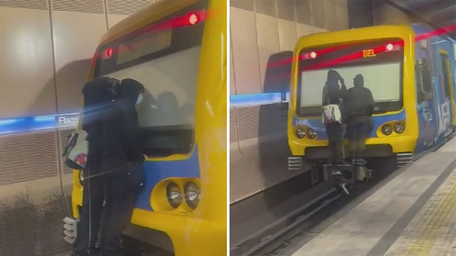 Melbourne train-surfing stunt slammed for stupidity