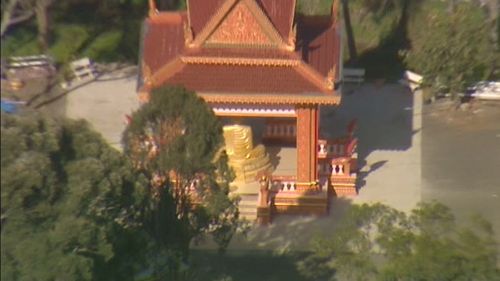 The Buddhist temple in Rossmore. (9NEWS)