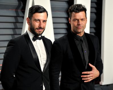 Ricky Martin arrives at the 2017 Vanity Fair Oscar Party.