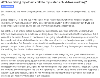Reddit post wedding guests