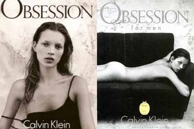 But it was Calvin Klein who catapulted Mossy into superstardom after she appeared completely starkers in an Obsession ad. It sparked both admiration for her unusual looks and criticism for her overly slim figure! It was the first of many nude shots that Kate would pose for during her career<br/><br/>