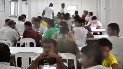 The dining hall at Manus Island Detention Centre.