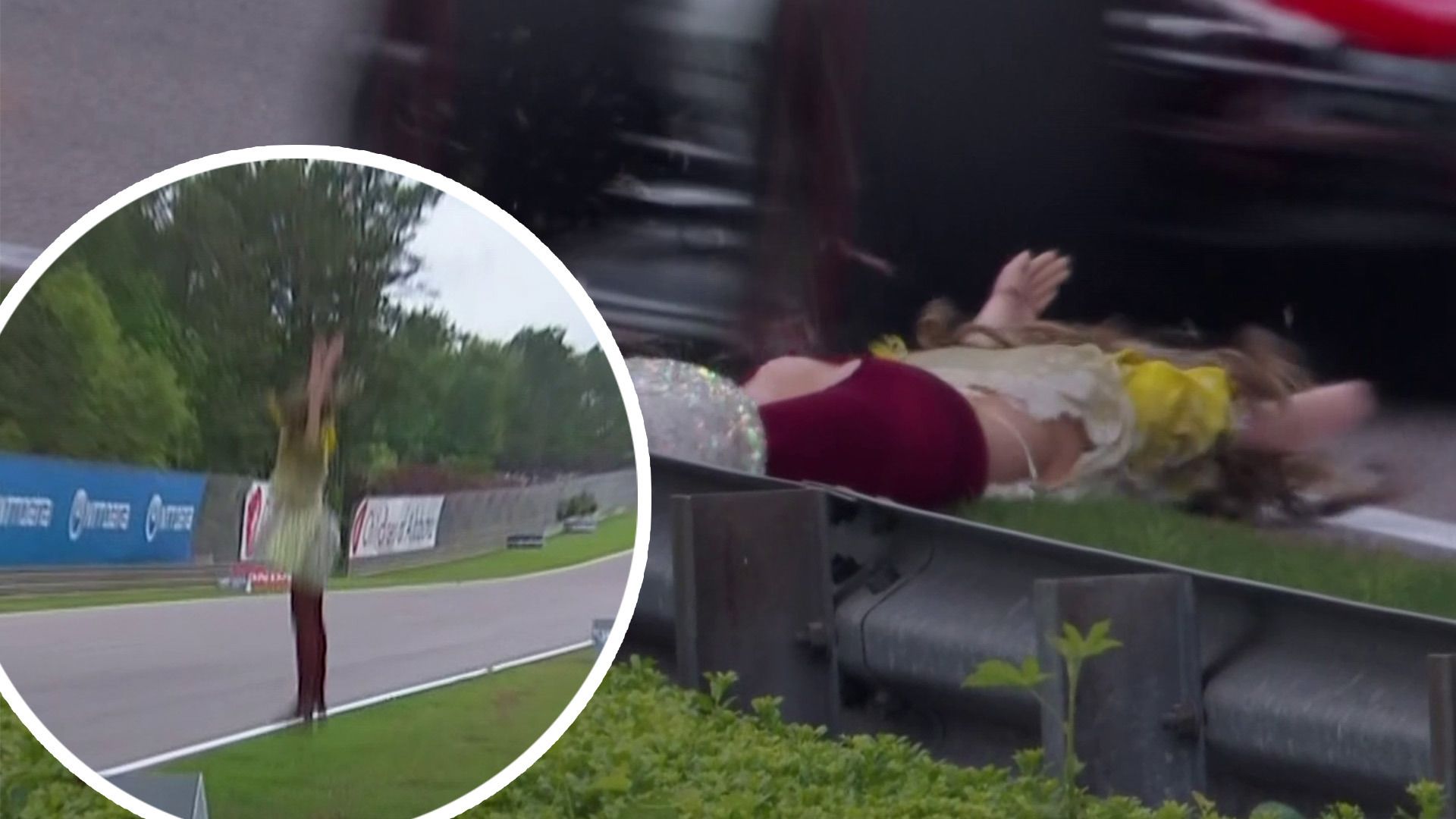 'Part of the eccentric art': Hanging mannequin falls onto track during IndyCar race