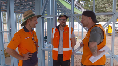 EMBARGO: 27/7/25 8:55PM: The Block 2025 Foreman Dan, Robby and Mat