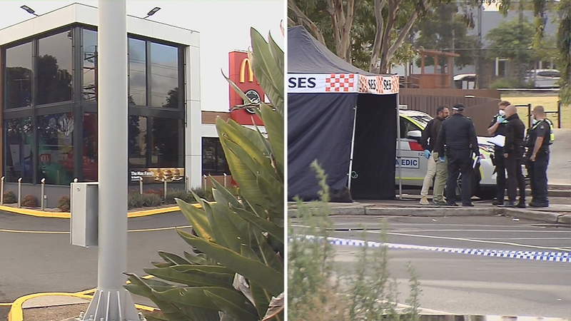 Man in hospital after stabbing outside McDonald's outlet in Melbourne ...