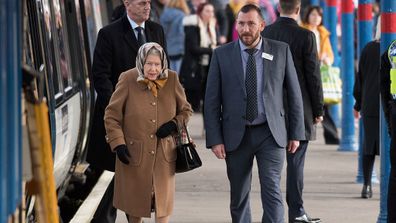 Queen Elizabeth arrives at Sandringham