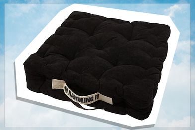 9PR: Typo Floor Cushion, Black Corduroy