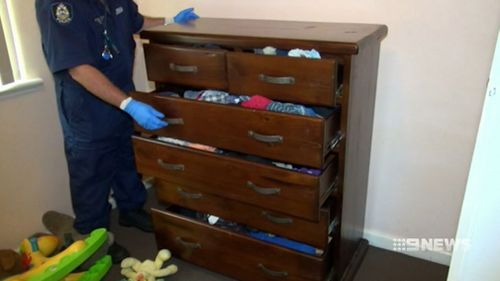The toddler's mother said the landlord wouldn't allow the drawers to be bolted to the wall. (9NEWS)