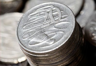 Australian 20-cent coins (Getty)