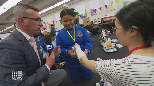 Sydney primary school students attend expo about future careers.