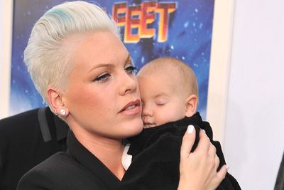 <b>Parents:</b> Pink and Carey Hart<p>This rocker couple gave birth to their first daughter on June 2 in Los Angeles. "We are ecstatic to welcome our new beautiful healthy happy baby," Pink tweeted.</p>
