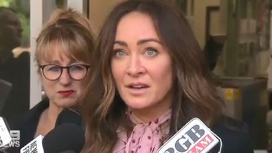 Michelle Bridges outside court