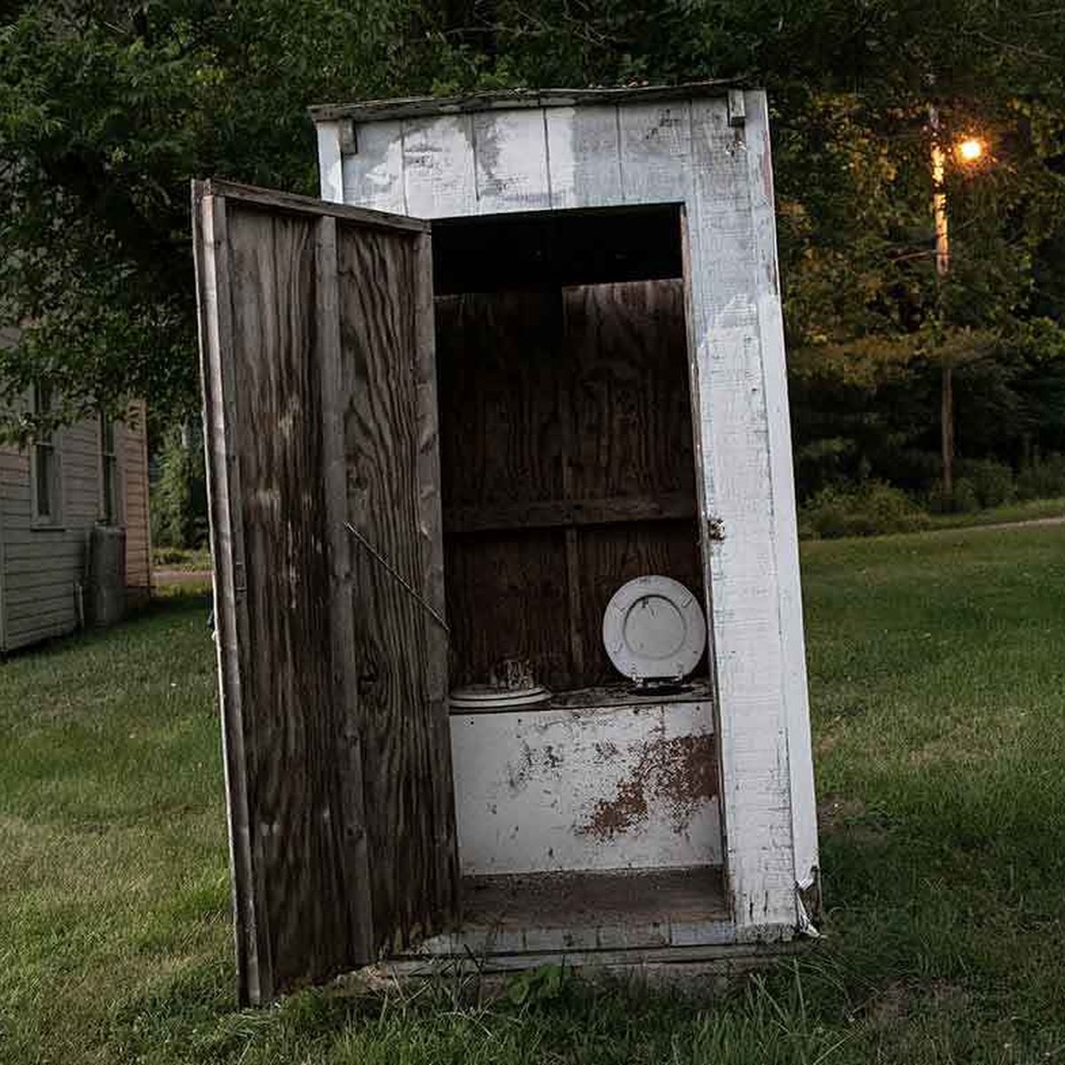 Alaska woman using outhouse attacked by bear, from below