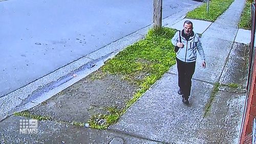Saad Maqdasi Hanna can be seen in CCTV video smoking a cigarette and waiting for a break in the traffic before trying to cross Sackville Street in Fairfield.