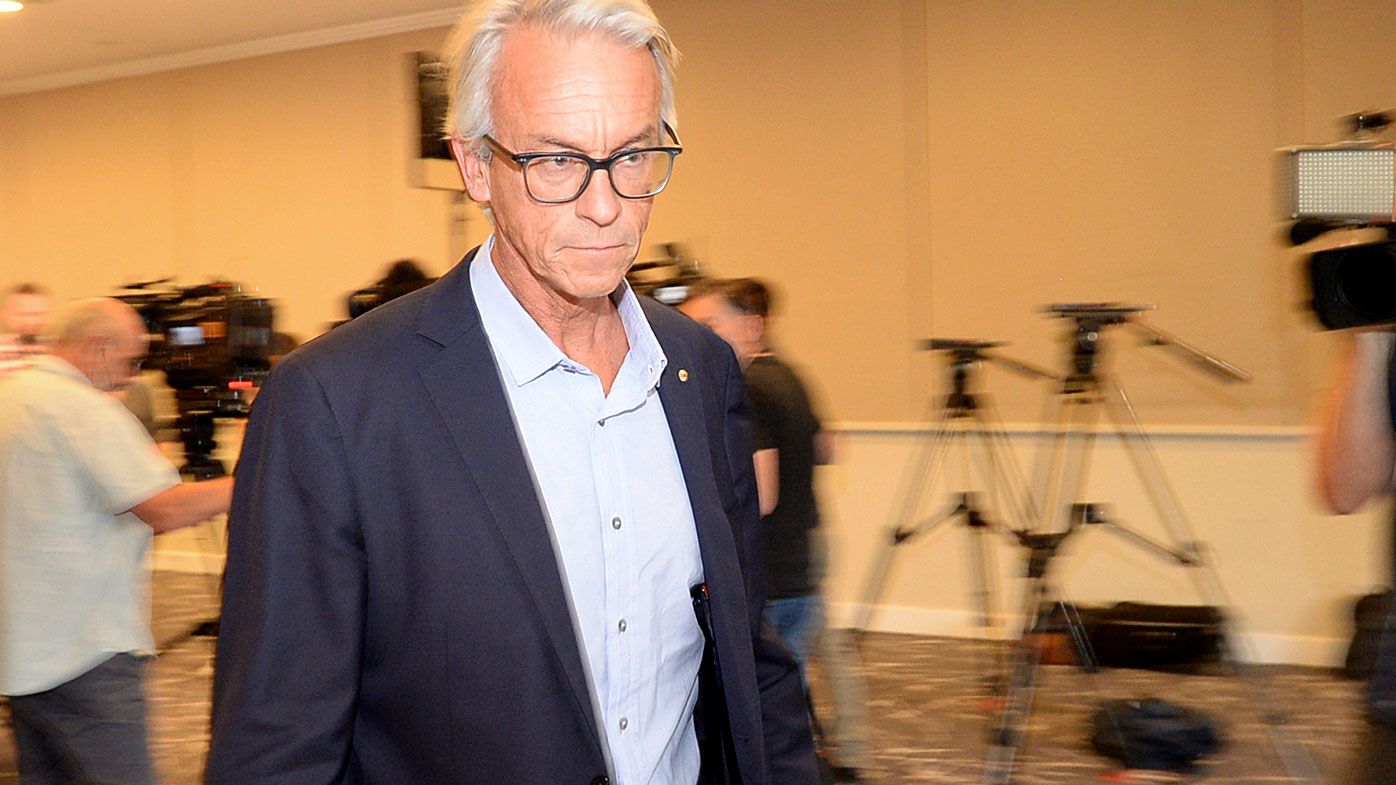 FFA boss David Gallop abruptly ends press conference attempting to explain Matildas coach sacking