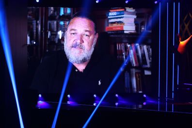 Russell Crowe speaks via video link during the 2020 AACTA Awards 