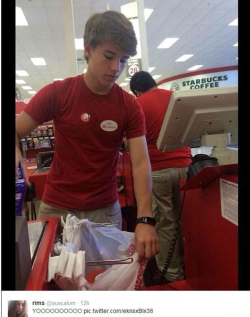 Alex from Target went viral after a photo of him was Tweeted out online. (Supplied)