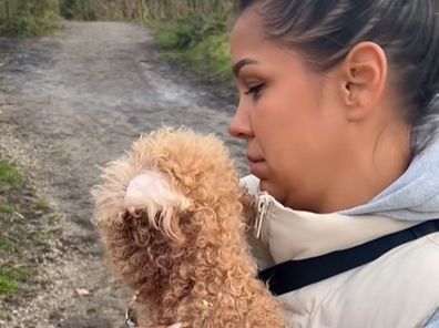 Terry Sparrow and his fiance found and rescued a dog left in a bin