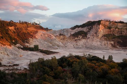 Another "zombie volcano" of interest to scientists is Campi Flegrei, located west of Naples, Italy. It has also shown signs of unrest but hasn't erupted since 1538.  