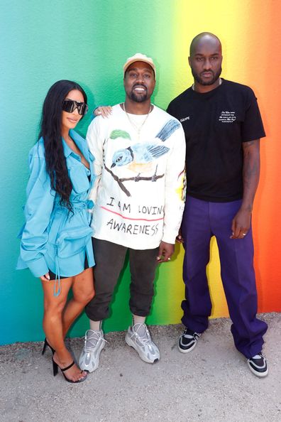 Kim Kardashian, Kanye West and Louis Vuitton designer Virgil Abloh