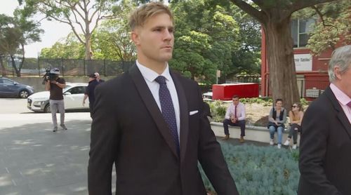 Jack De Belin outside court. November 19, 2020.