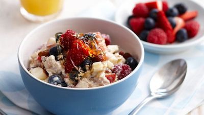 Click here for our <a href="http://kitchen.nine.com.au/2016/05/16/13/33/bircher-muesli" target="_top">Bircher muesli with mixed berries</a>
