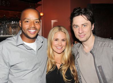 Donald Faison, wife Cacee Cobb and Zach Braff