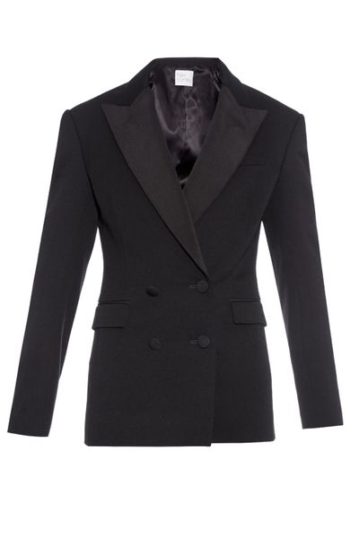 <p>A true investment piece, the brand's take on the classic blazer is a double-breasted tuxedo style.</p>