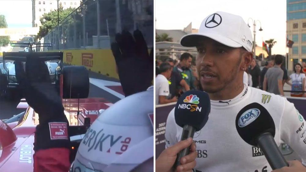 Lewis Hamilton accuses Sebastian Vettel of disgracing himself in Azerbaijan Grand Prix