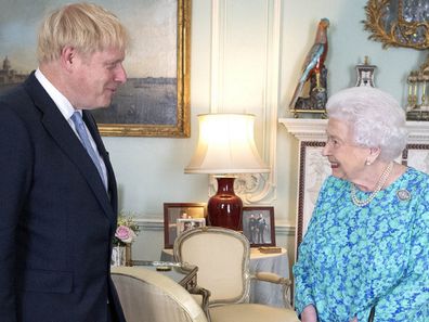 Queen Elizabeth and Boris Johnson