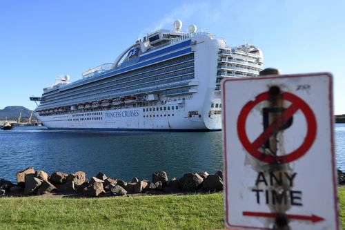 The Ruby Princess, with 1040 crew only on board, docks at Port Kembla, Wollongong. A criminal investigation will be launched into how cruise line operator Carnival Australia was allowed to disembark Ruby Princess passengers in Sydney.