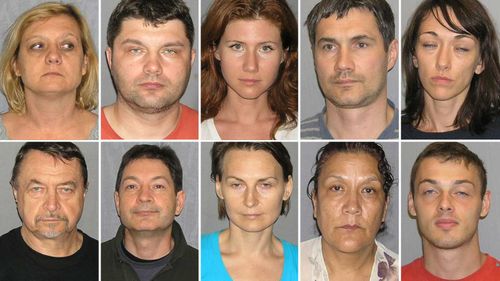 Mugshots of the ten Russian sleeper agents arrested in 2010.