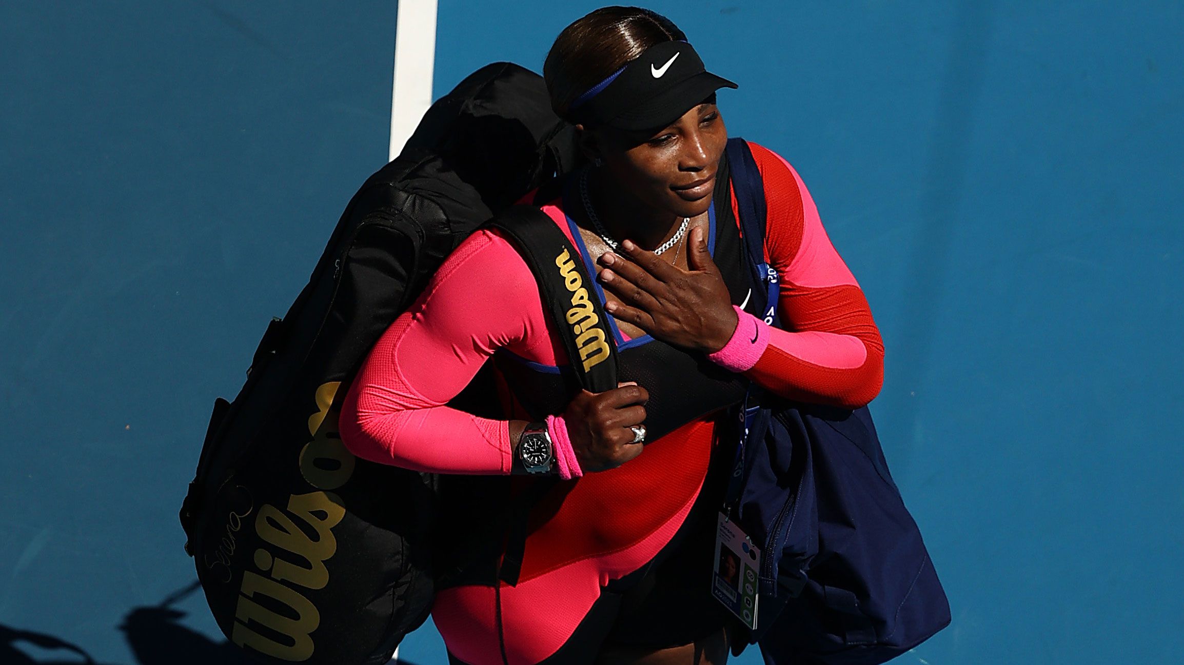 Serena Williams says an emotional farewell to the Australian Open crowd.