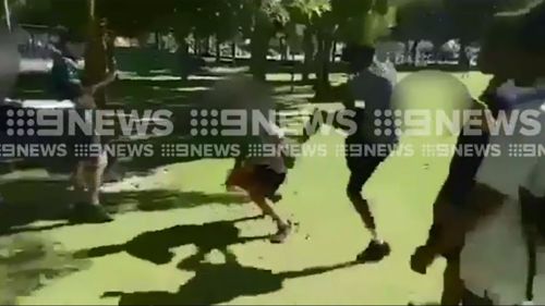 Students swarmed across Canning Vale during the fight.