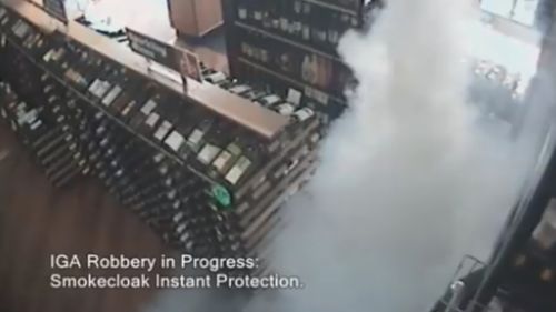 The Smokecloak in action at a liquor store. (Smokecloak)