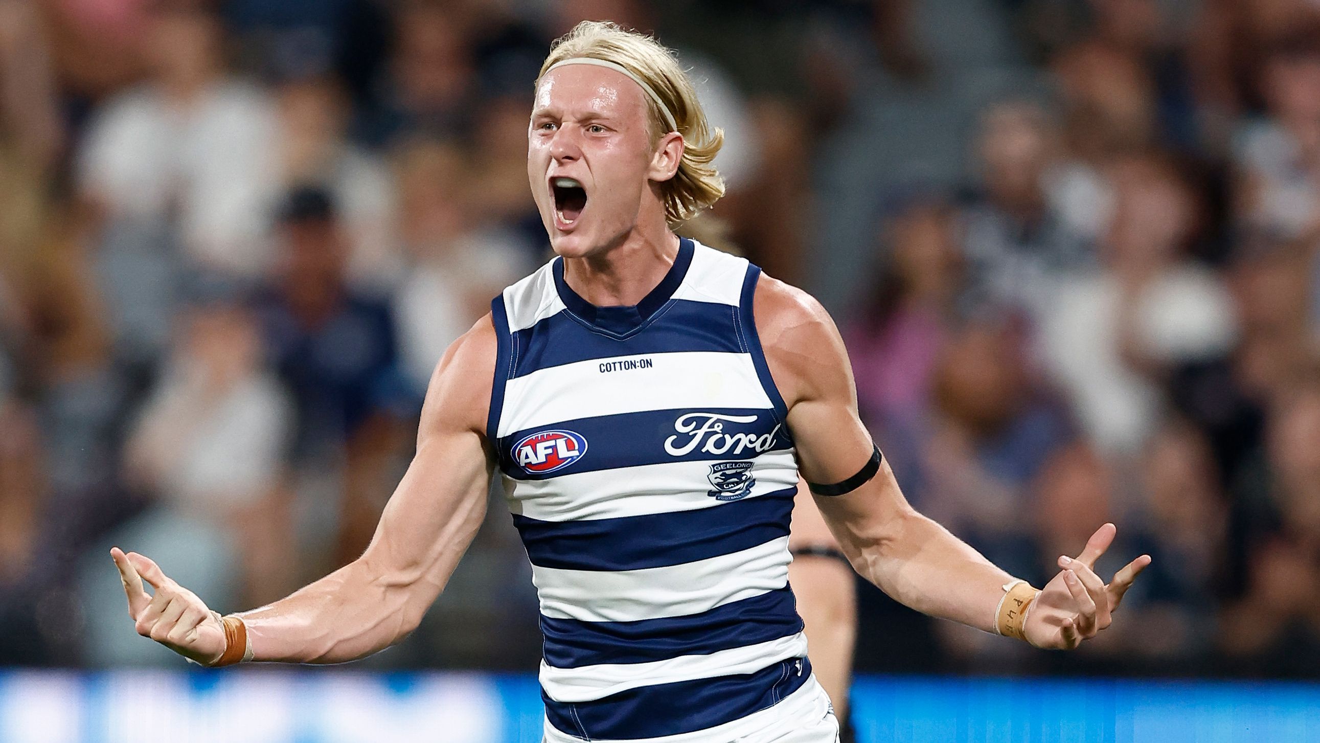 Ollie Dempsey was electric in Geelong&#x27;s win.