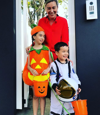 Jessica Rudd with her children.