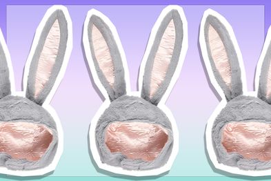 9PR: PRETYZOOM Plush Bunny Ears, Grey