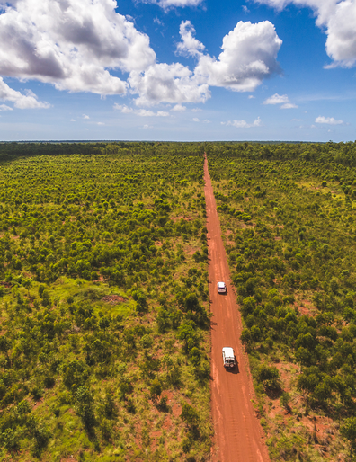 Red dirt roads in East Arnhem Land